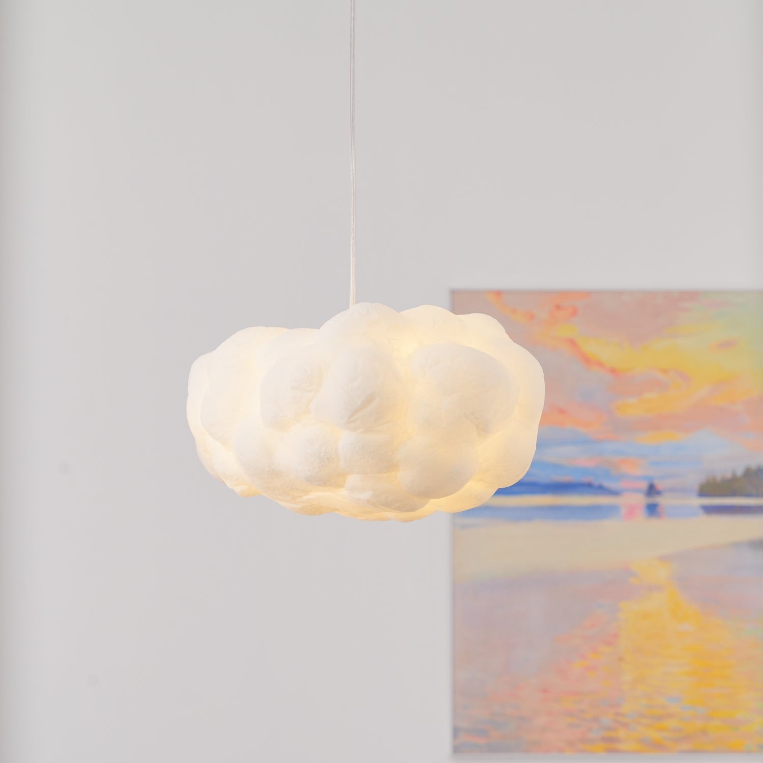 Nively Fiber Silk Pendant Light-Neutral Decor