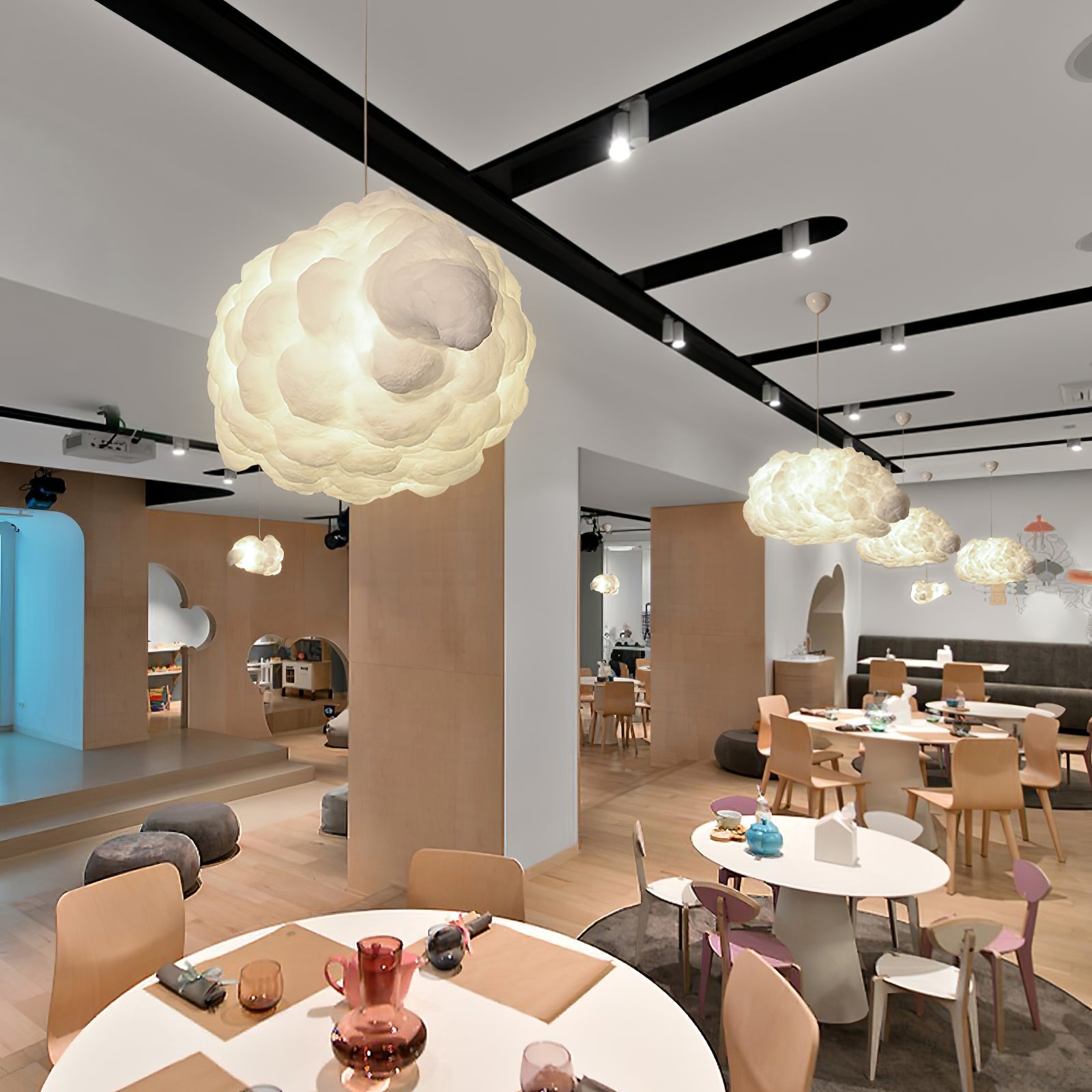 Nively Fiber Silk Pendant Light-Neutral Decor