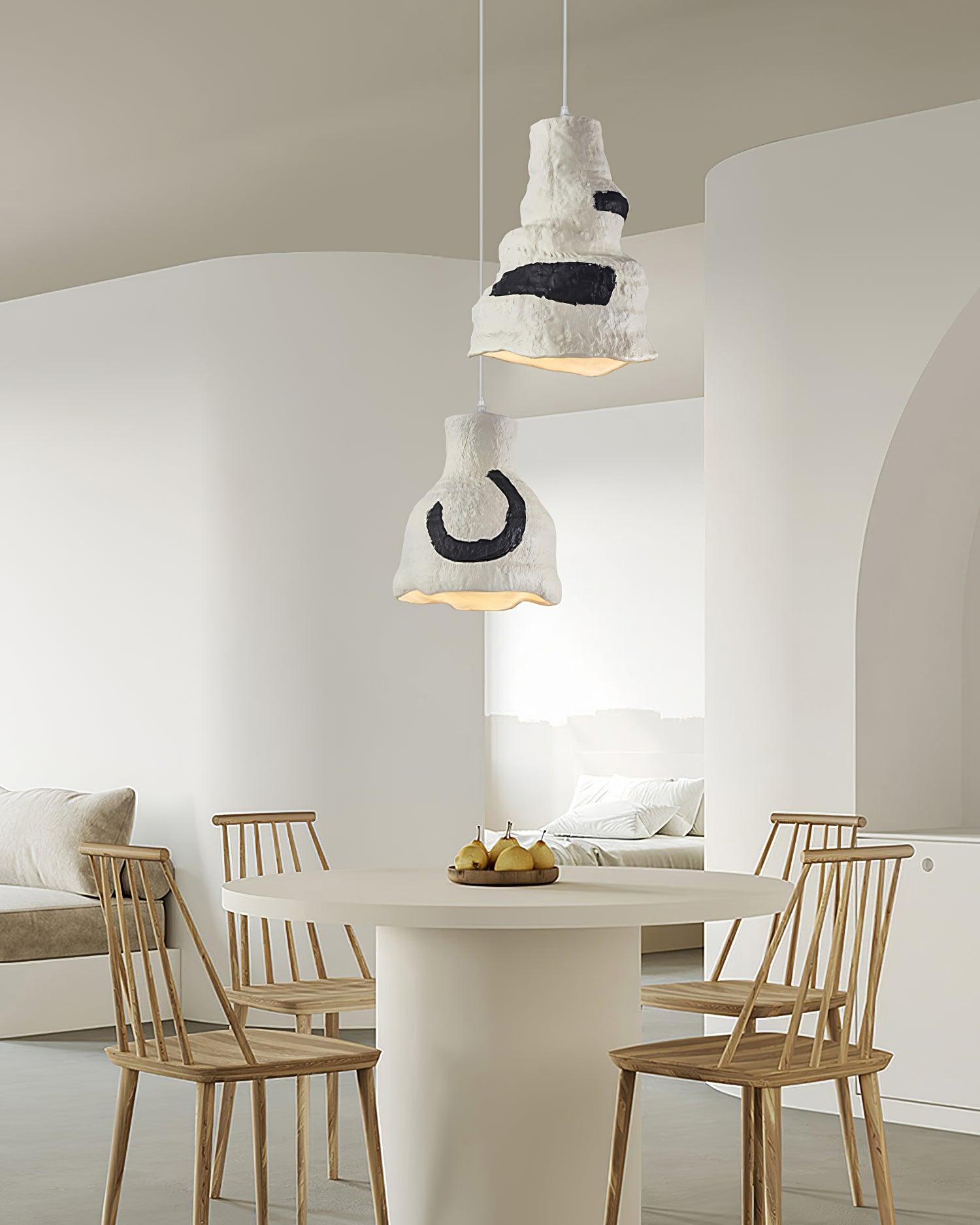 Terra Rustic Resin Pendant Lamp-Neutral Decor