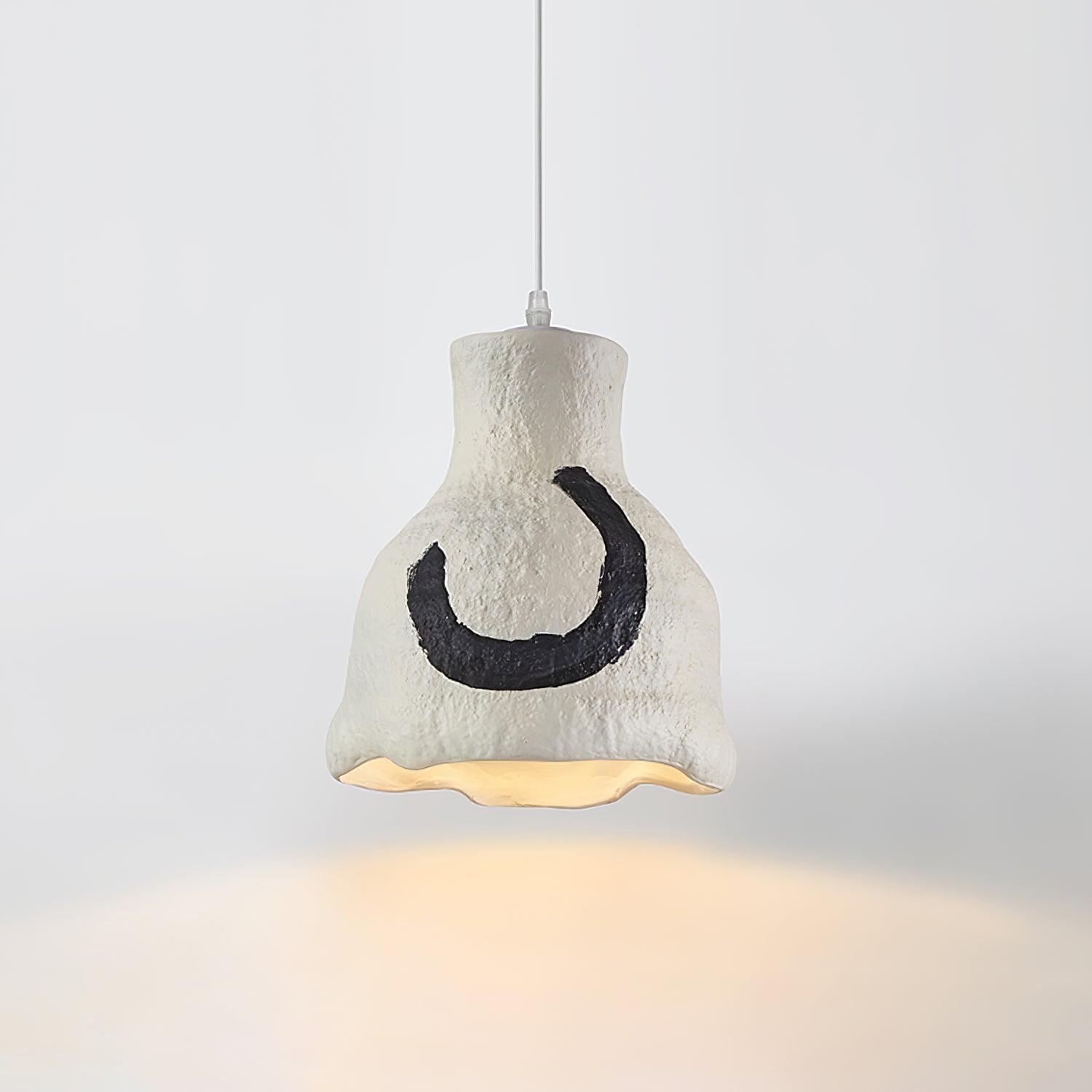 Terra Rustic Resin Pendant Lamp-Neutral Decor