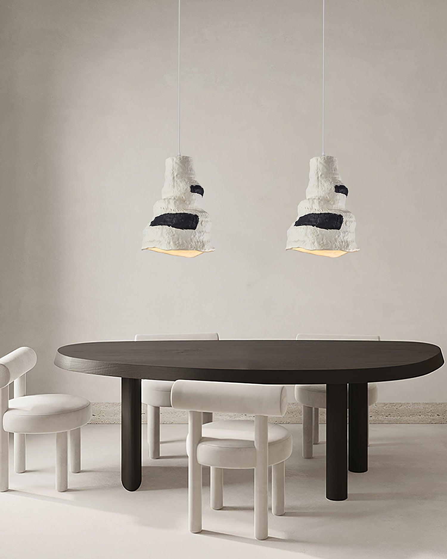 Terra Rustic Resin Pendant Lamp-Neutral Decor