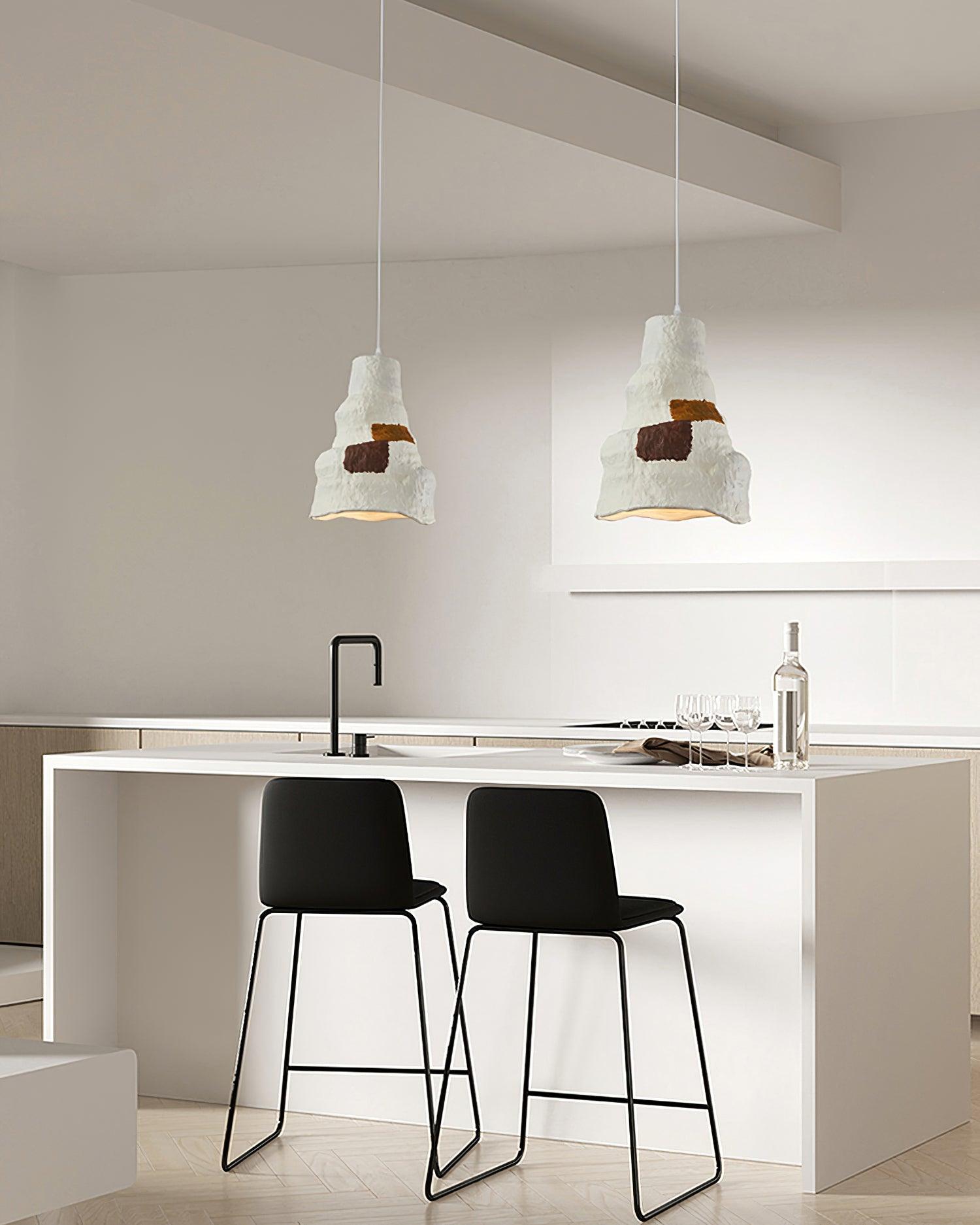 Terra Rustic Resin Pendant Lamp-Neutral Decor