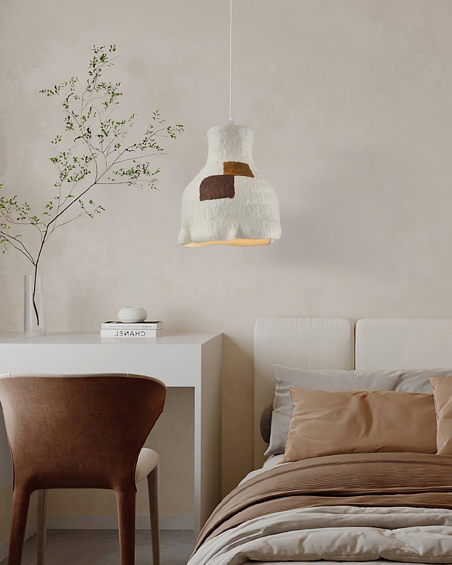 Terra Rustic Resin Pendant Lamp-Neutral Decor