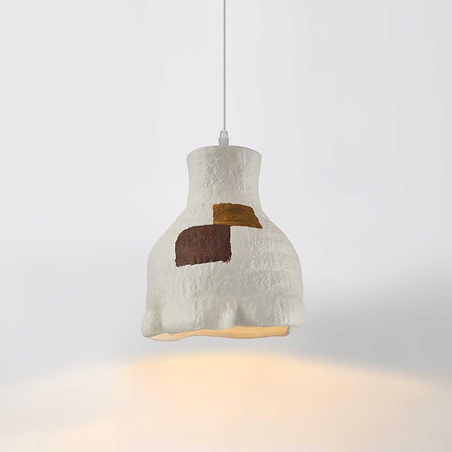 Terra Rustic Resin Pendant Lamp-Neutral Decor