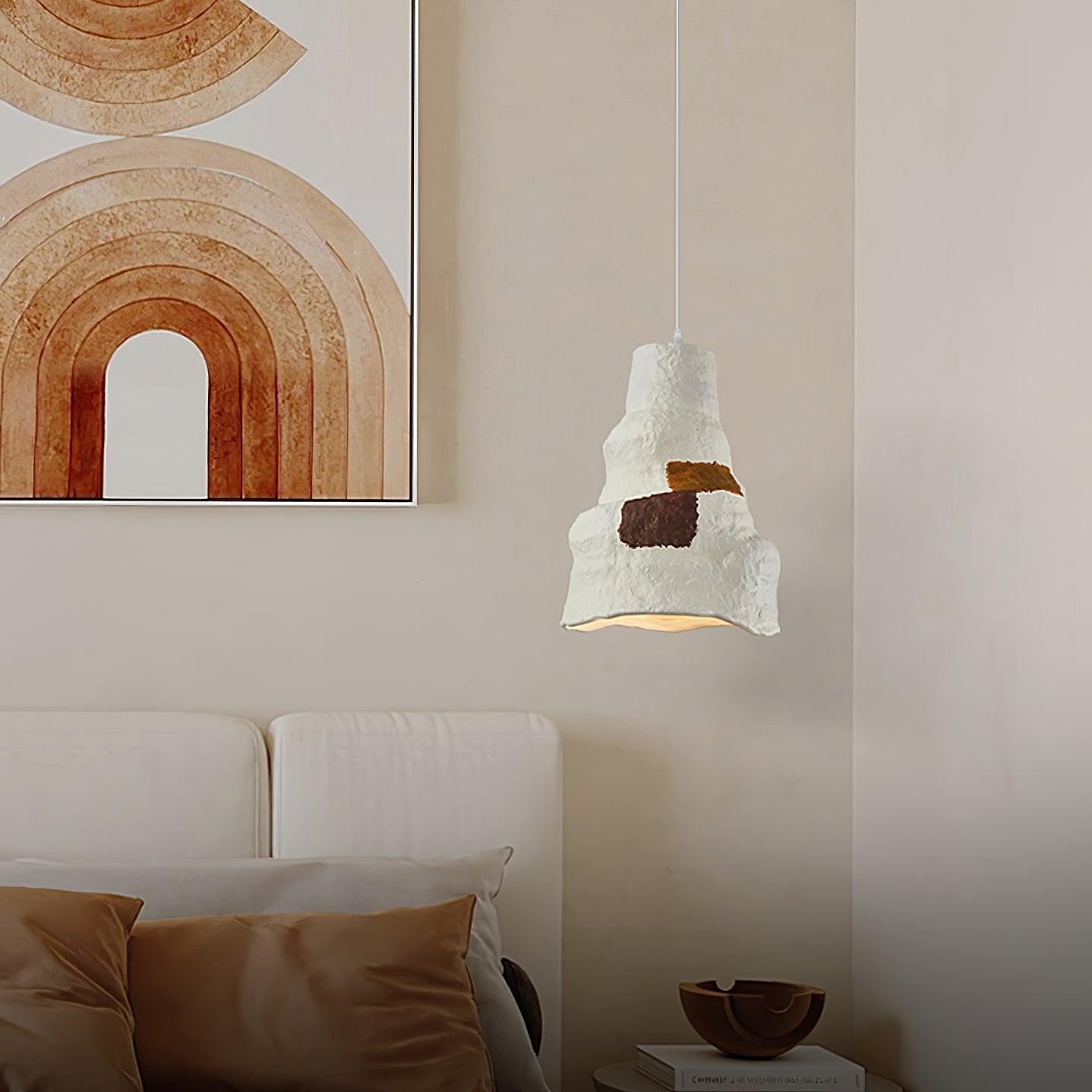 Terra Rustic Resin Pendant Lamp-Neutral Decor
