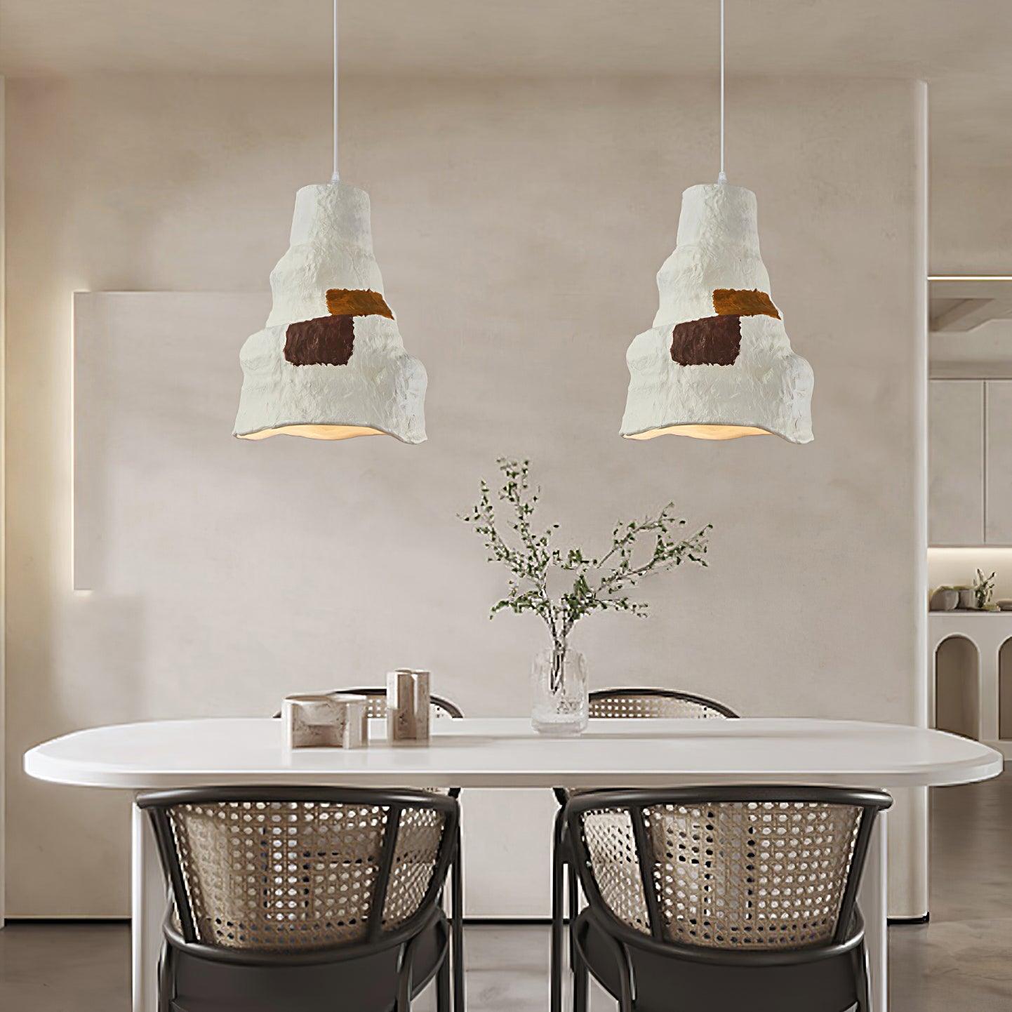Terra Rustic Resin Pendant Lamp-Neutral Decor