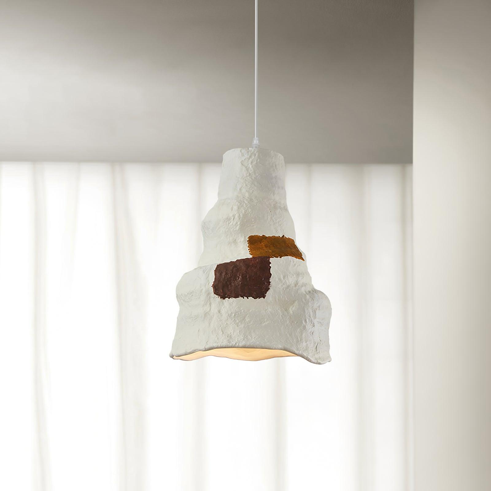 Terra Rustic Resin Pendant Lamp-Neutral Decor