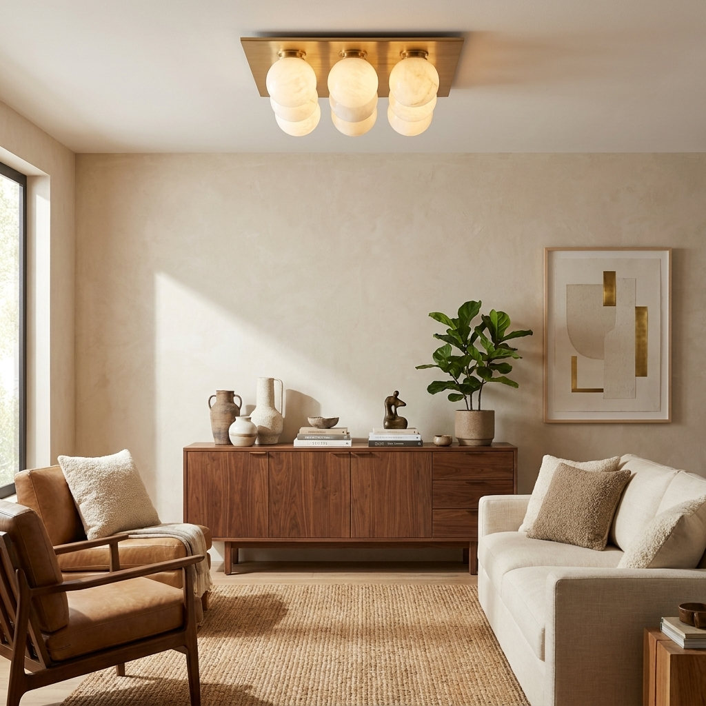 Trenwick Alabaster Flush Mount