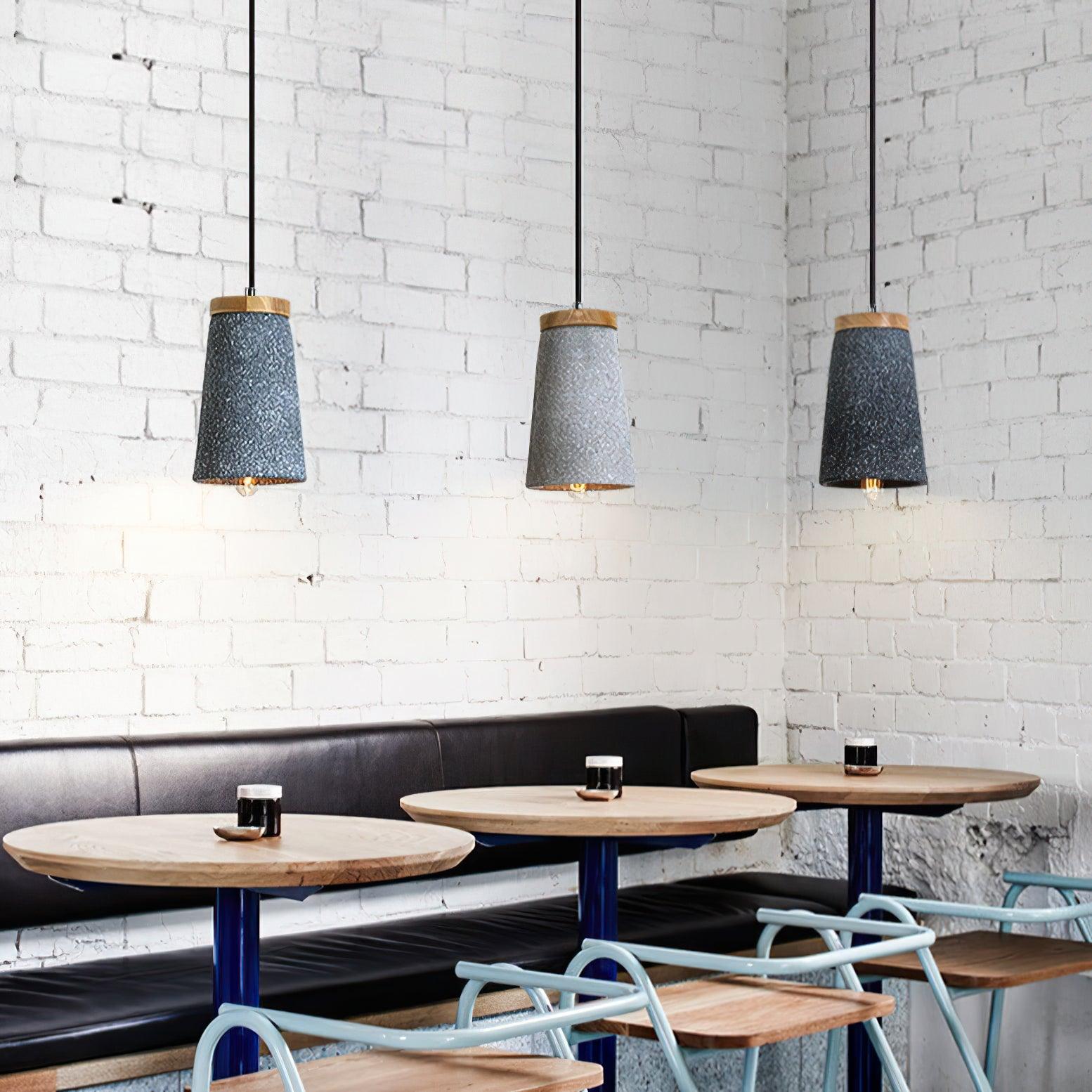 Niroxen Wood Cement Pendant Light-Neutral Decor