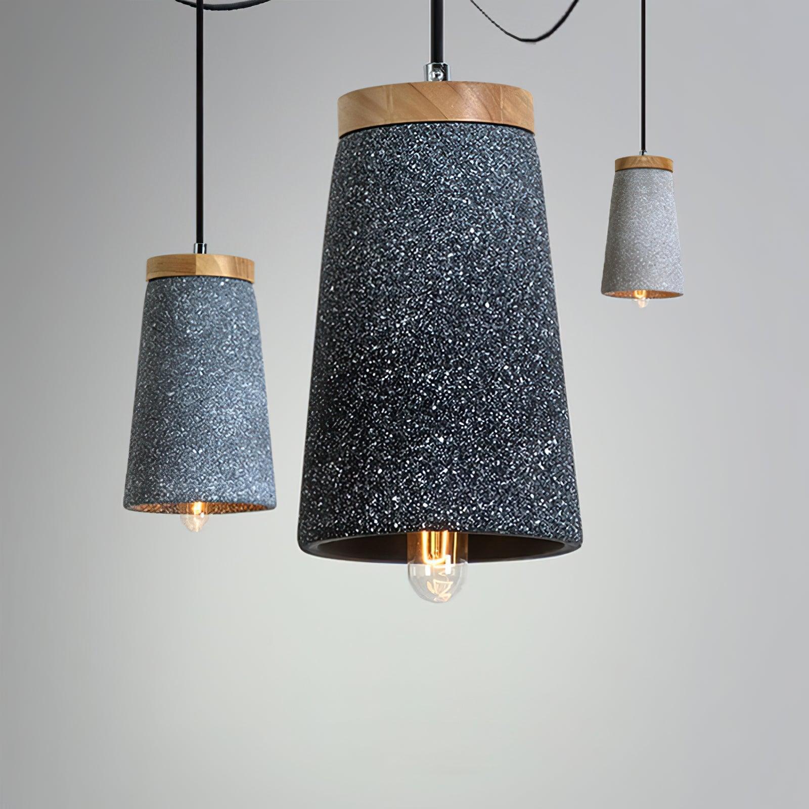 Niroxen Wood Cement Pendant Light-Neutral Decor