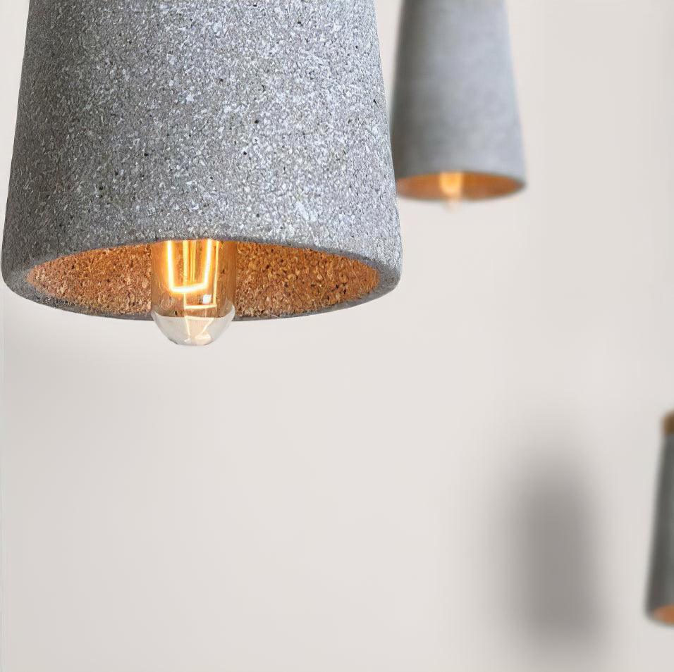 Niroxen Wood Cement Pendant Light-Neutral Decor