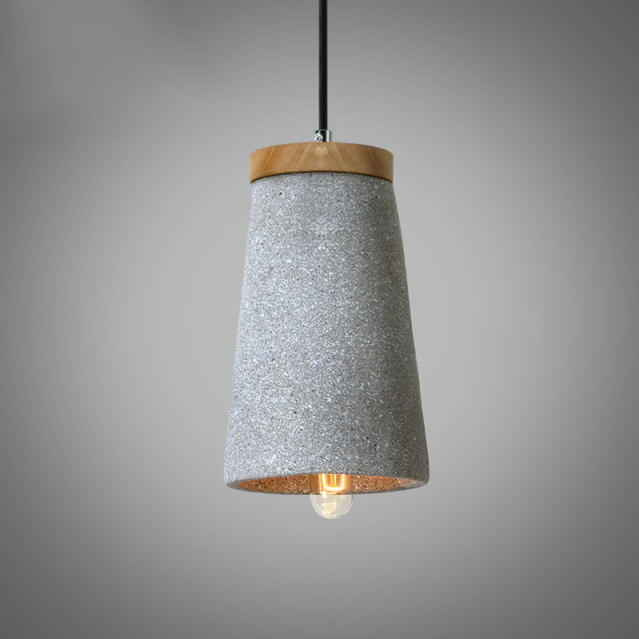 Niroxen Wood Cement Pendant Light-Neutral Decor