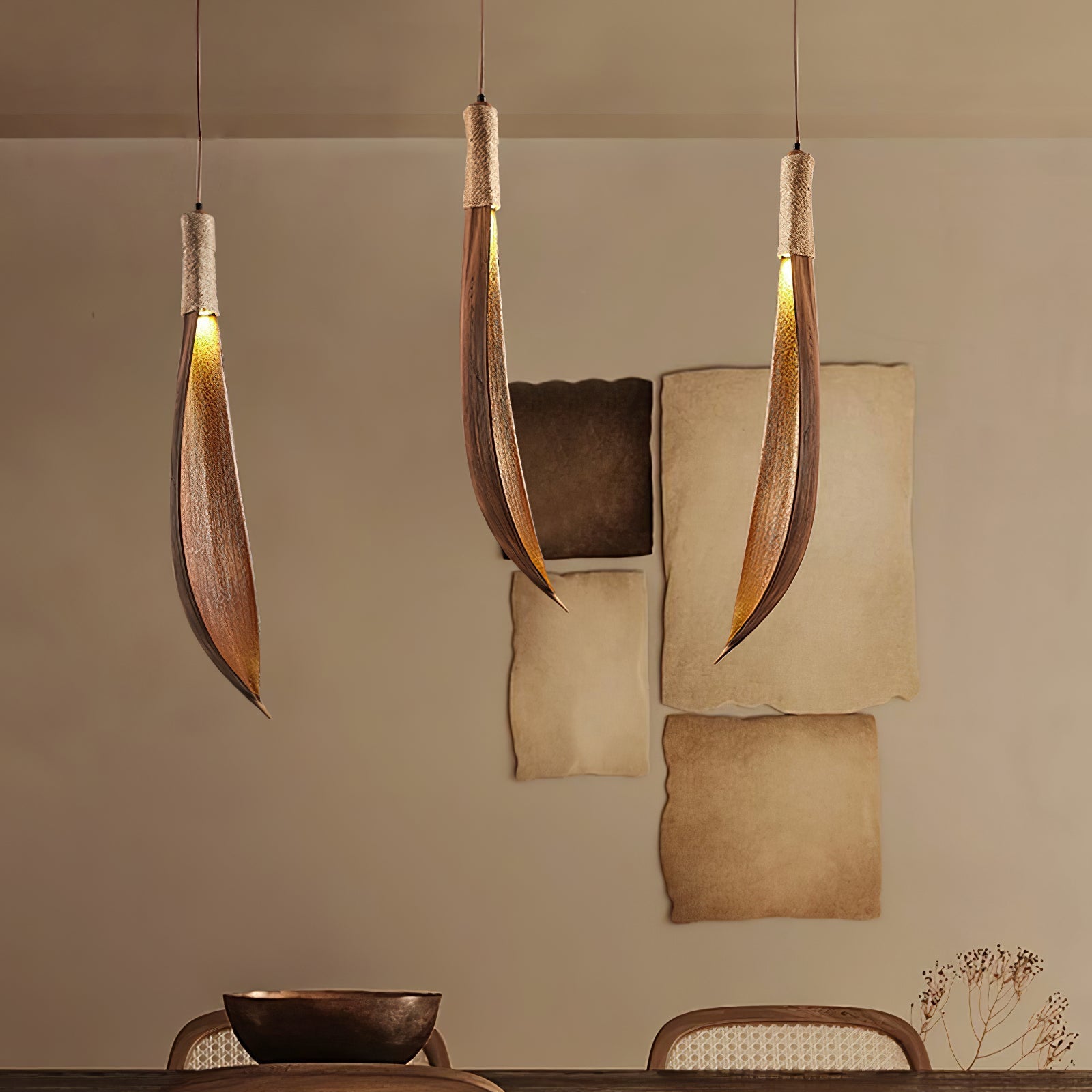 Brynn Natural Pendant Lamp-Neutral Decor