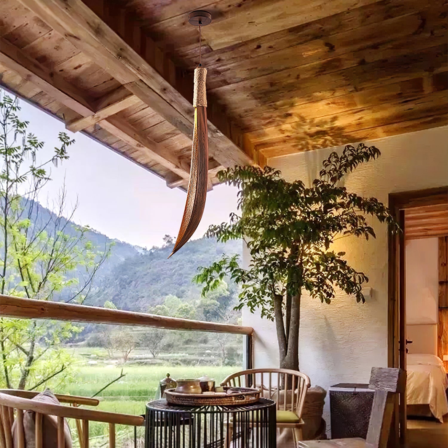 Brynn Natural Pendant Lamp-Neutral Decor