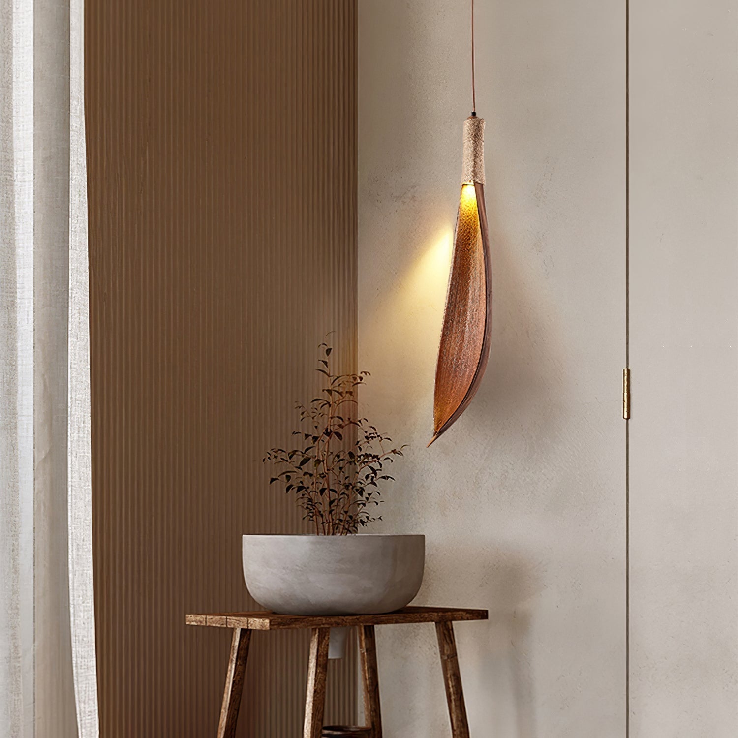 Brynn Natural Pendant Lamp-Neutral Decor