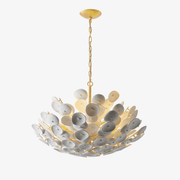 Coconut Disc Chandelier-Neutral Decor