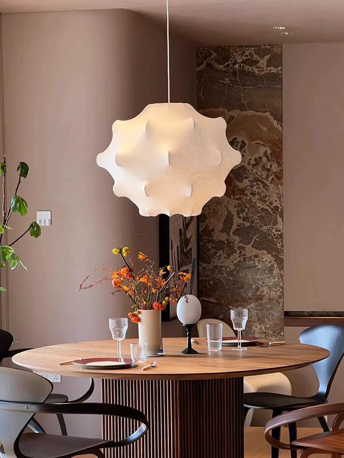 Soti Contemporary Silk Pendant Lamp-Neutral Decor