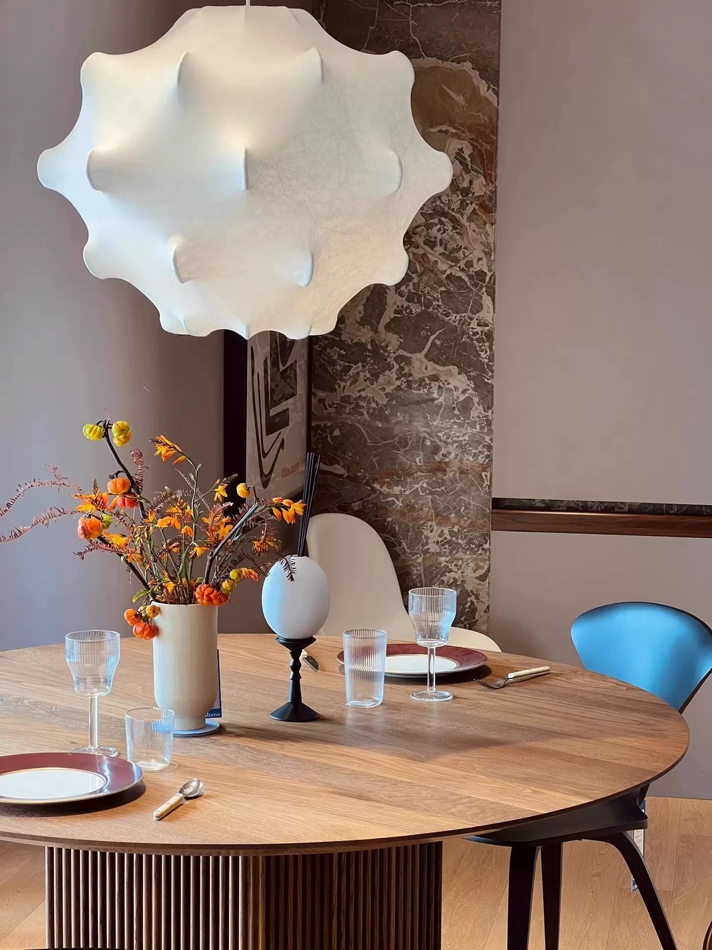 Soti Contemporary Silk Pendant Lamp-Neutral Decor