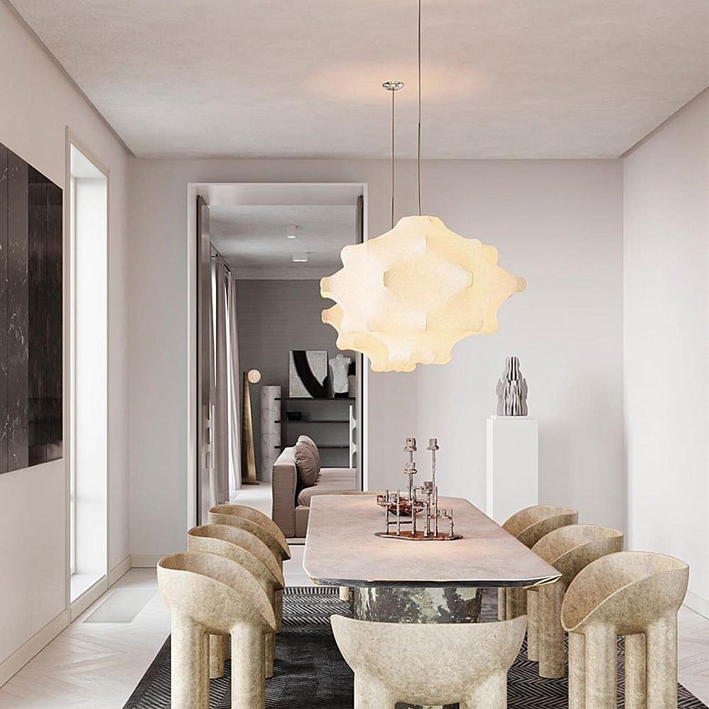 Soti Contemporary Silk Pendant Lamp-Neutral Decor