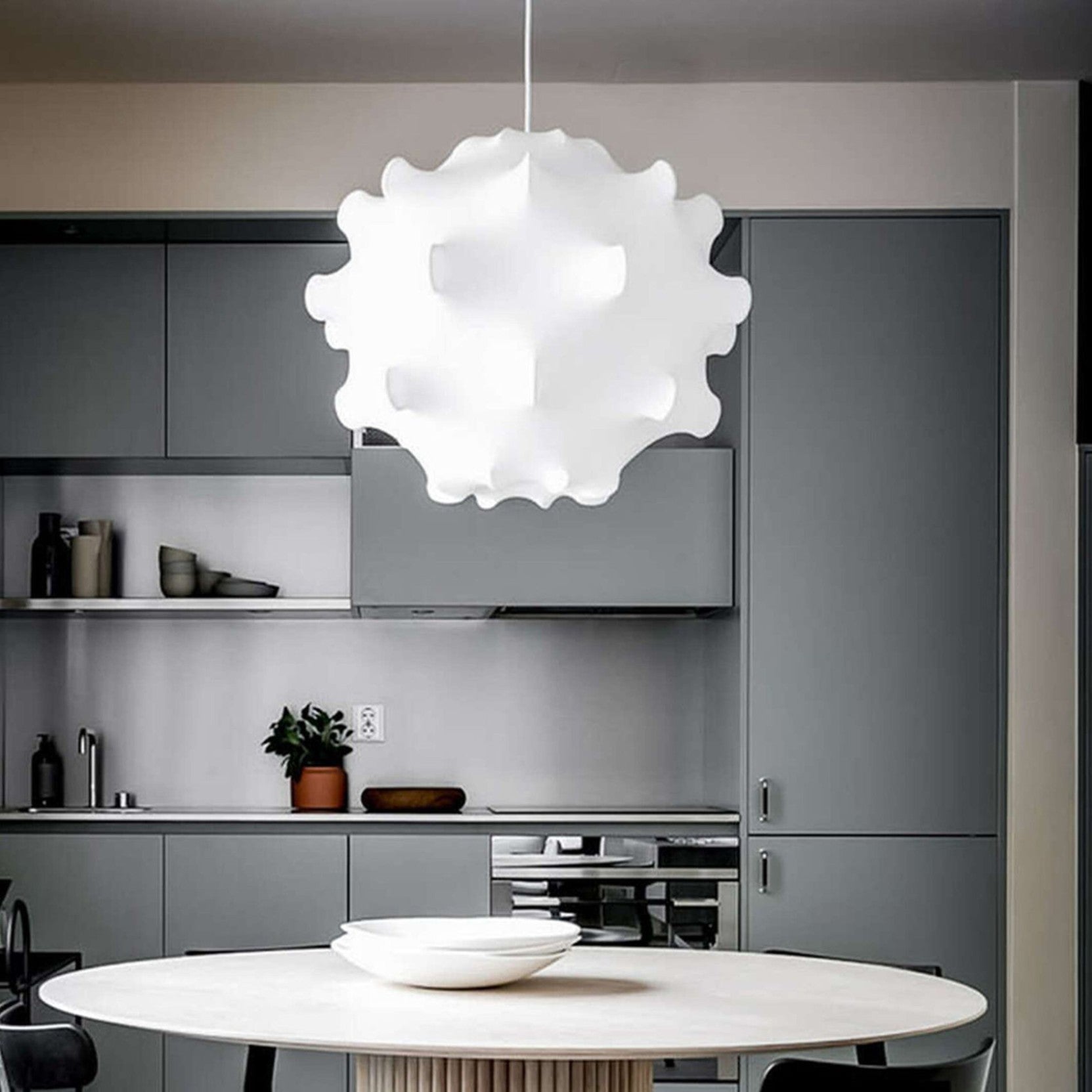 Soti Contemporary Silk Pendant Lamp-Neutral Decor