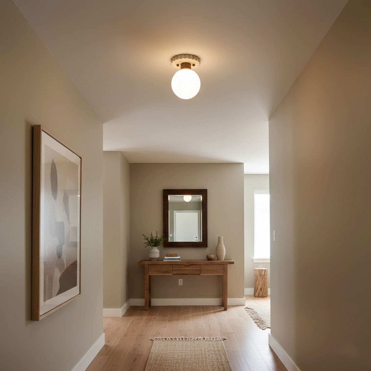 Cogstone Orb Ceiling Lamp-Neutral Decor