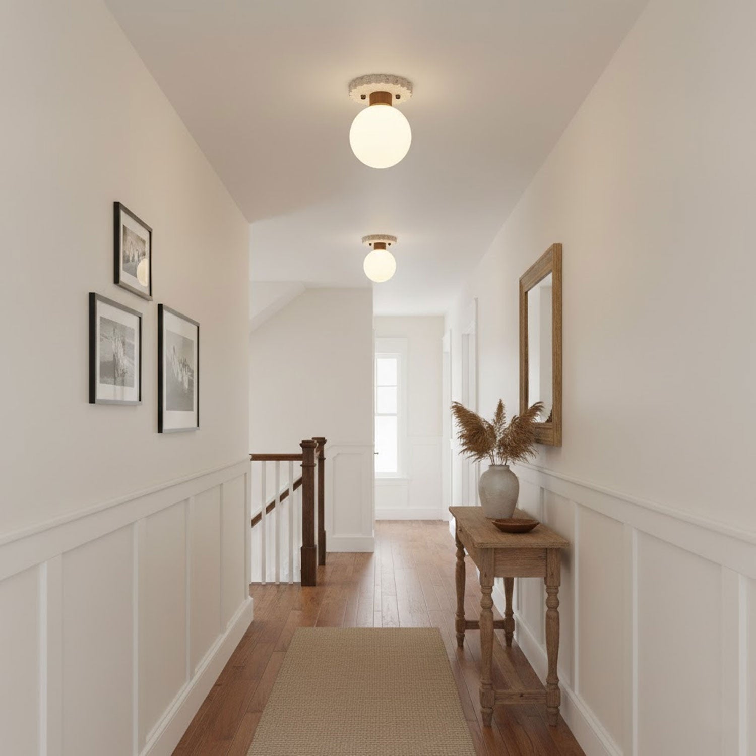 Cogstone Orb Ceiling Lamp-Neutral Decor