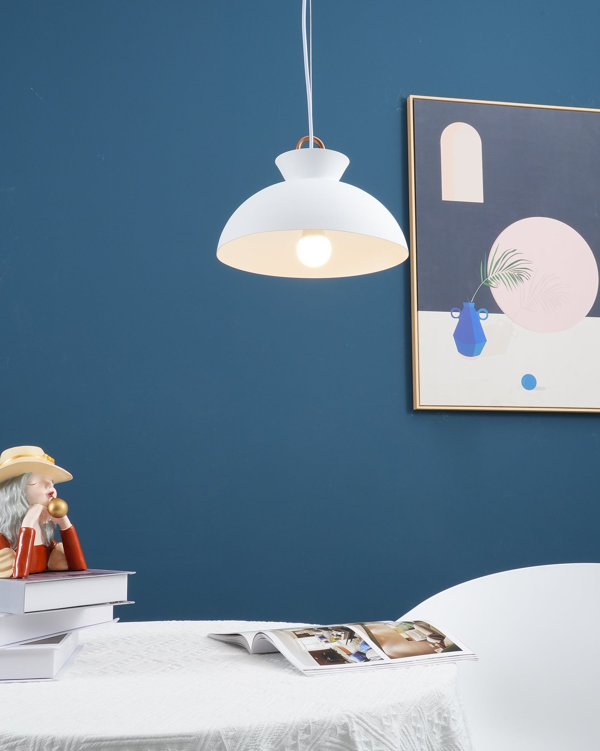 Qestr Minimalist Pendant Light-Neutral Decor
