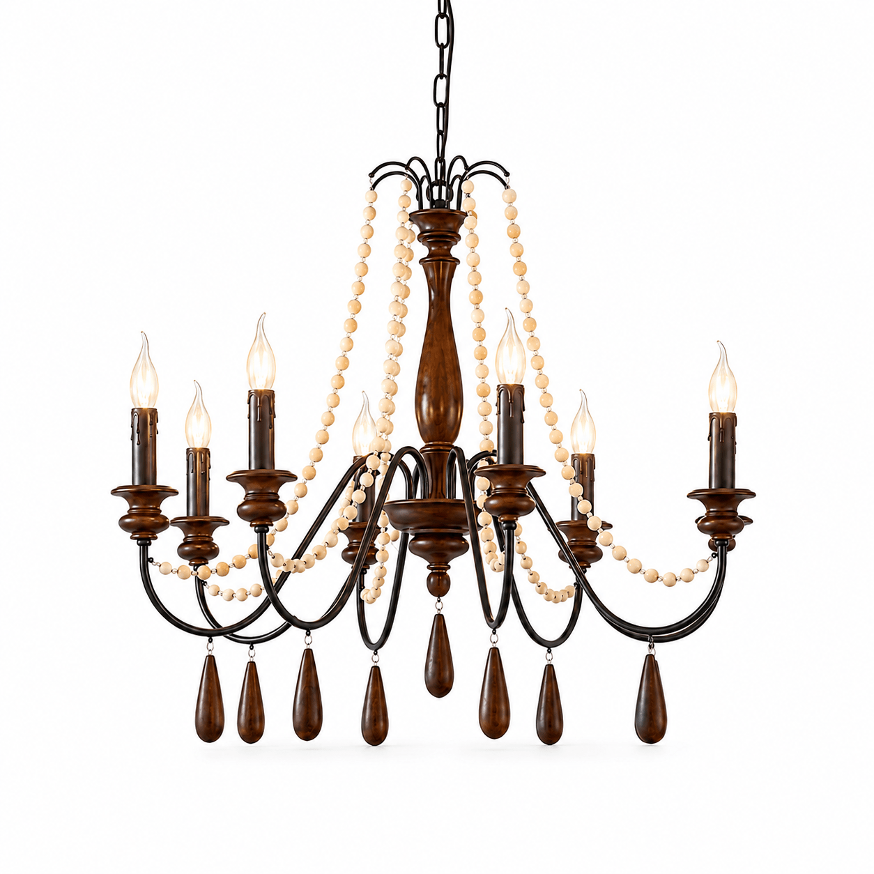 Collana French Country Chandelier-Neutral Decor