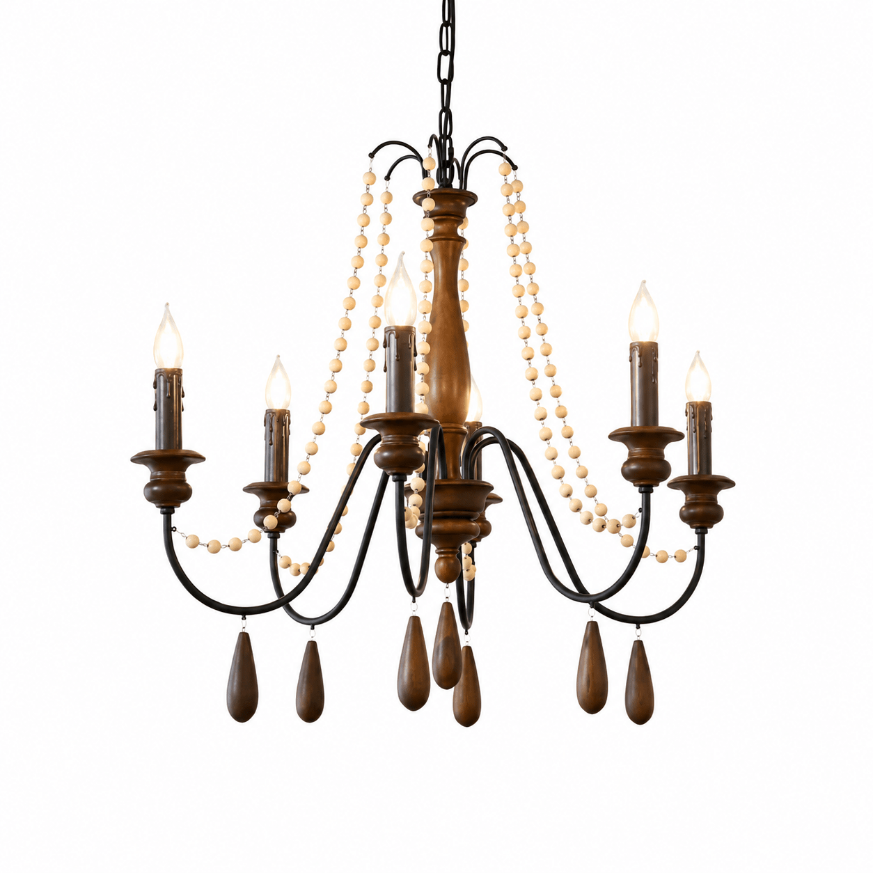 Collana French Country Chandelier-Neutral Decor