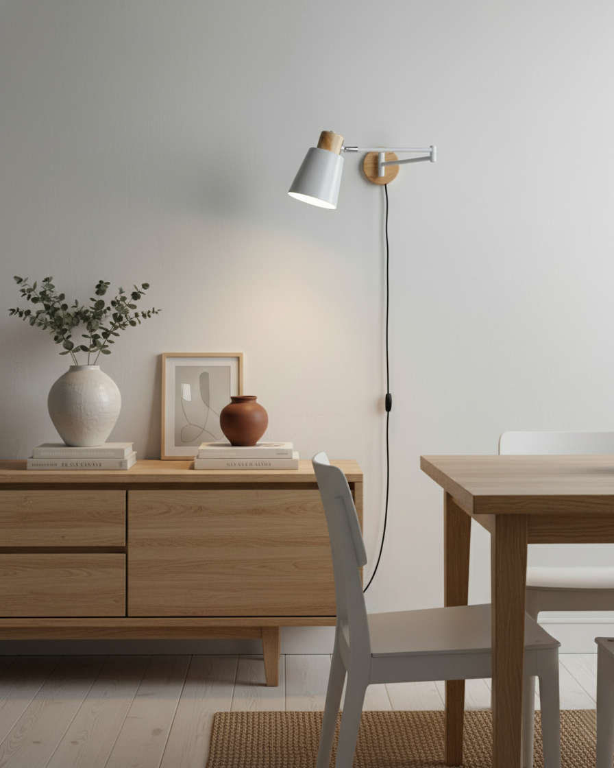 Marceline Adjustable Plug In Wall Lamp