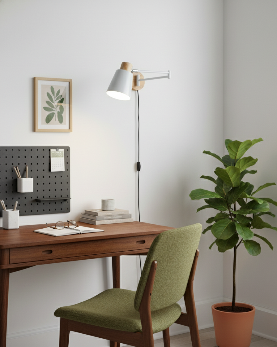 Marceline Adjustable Plug In Wall Lamp
