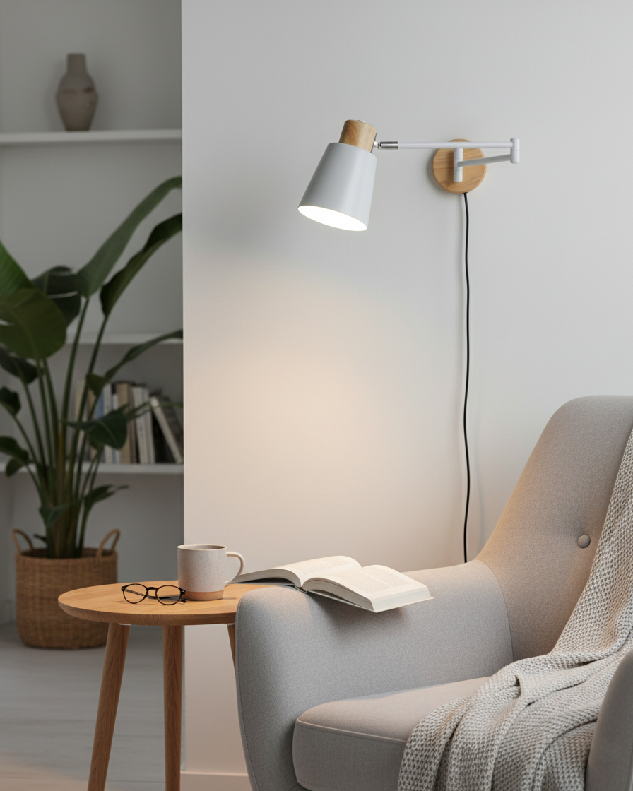Marceline Adjustable Plug In Wall Lamp