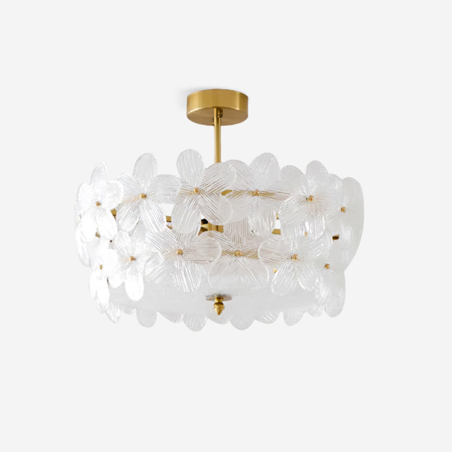 Nerion Ceiling Light Glass Semi-Flush Mount-Neutral Decor