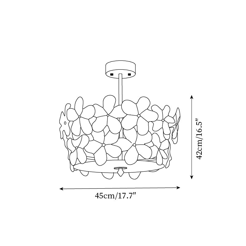 Fionel Glass Semi-Flush Mount Light
