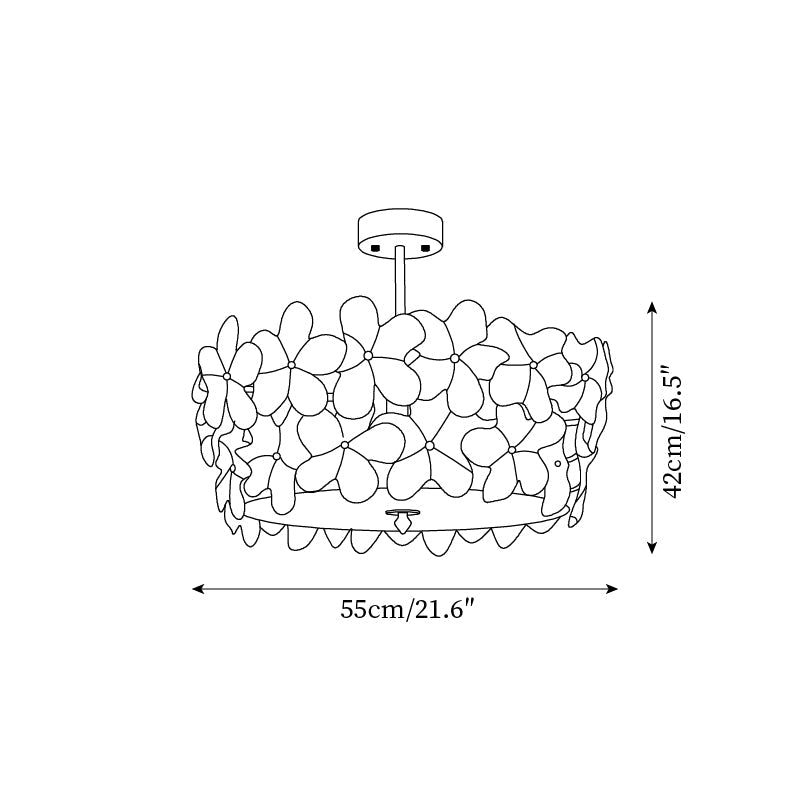 Fionel Glass Semi-Flush Mount Light