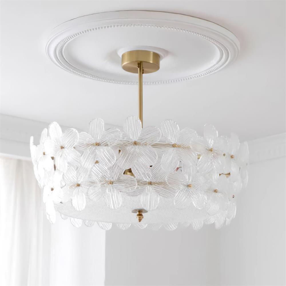 Nerion Ceiling Light Glass Semi-Flush Mount-Neutral Decor