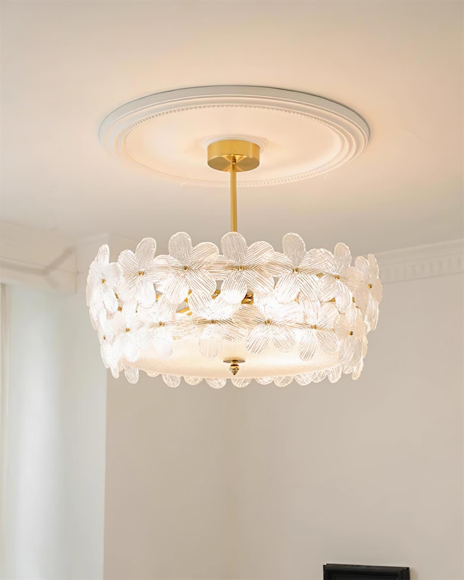 Nerion Ceiling Light Glass Semi-Flush Mount-Neutral Decor