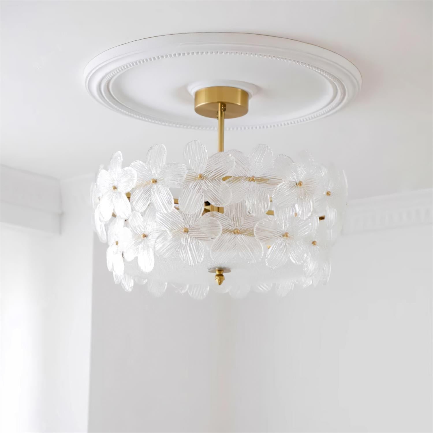 Nerion Ceiling Light Glass Semi-Flush Mount-Neutral Decor