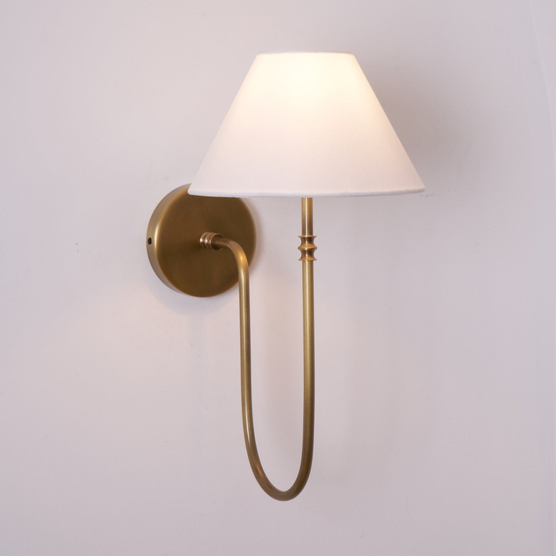 Devenq Vintage Industrial Fabric Wall Light-Neutral Decor