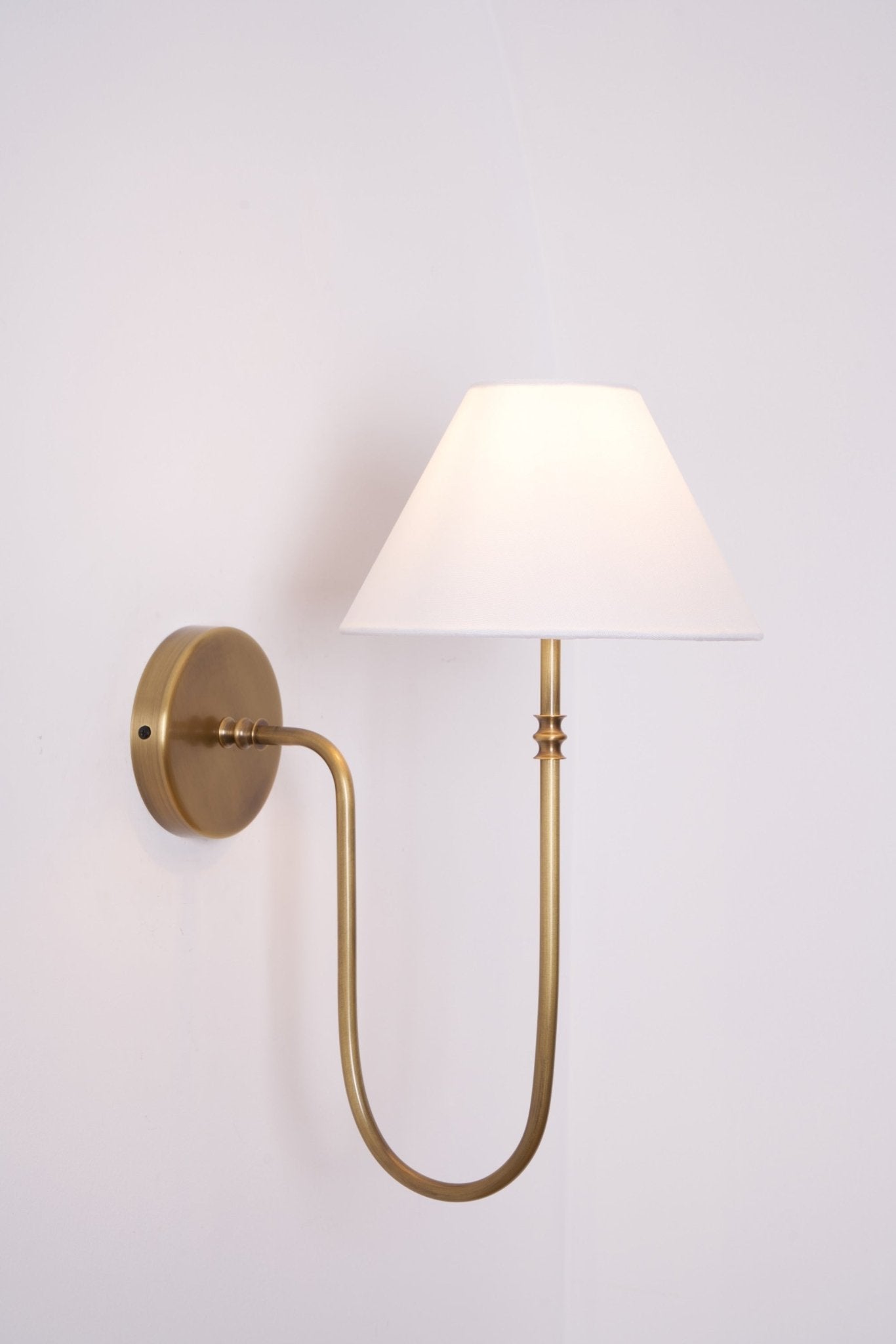 Devenq Vintage Industrial Fabric Wall Light-Neutral Decor