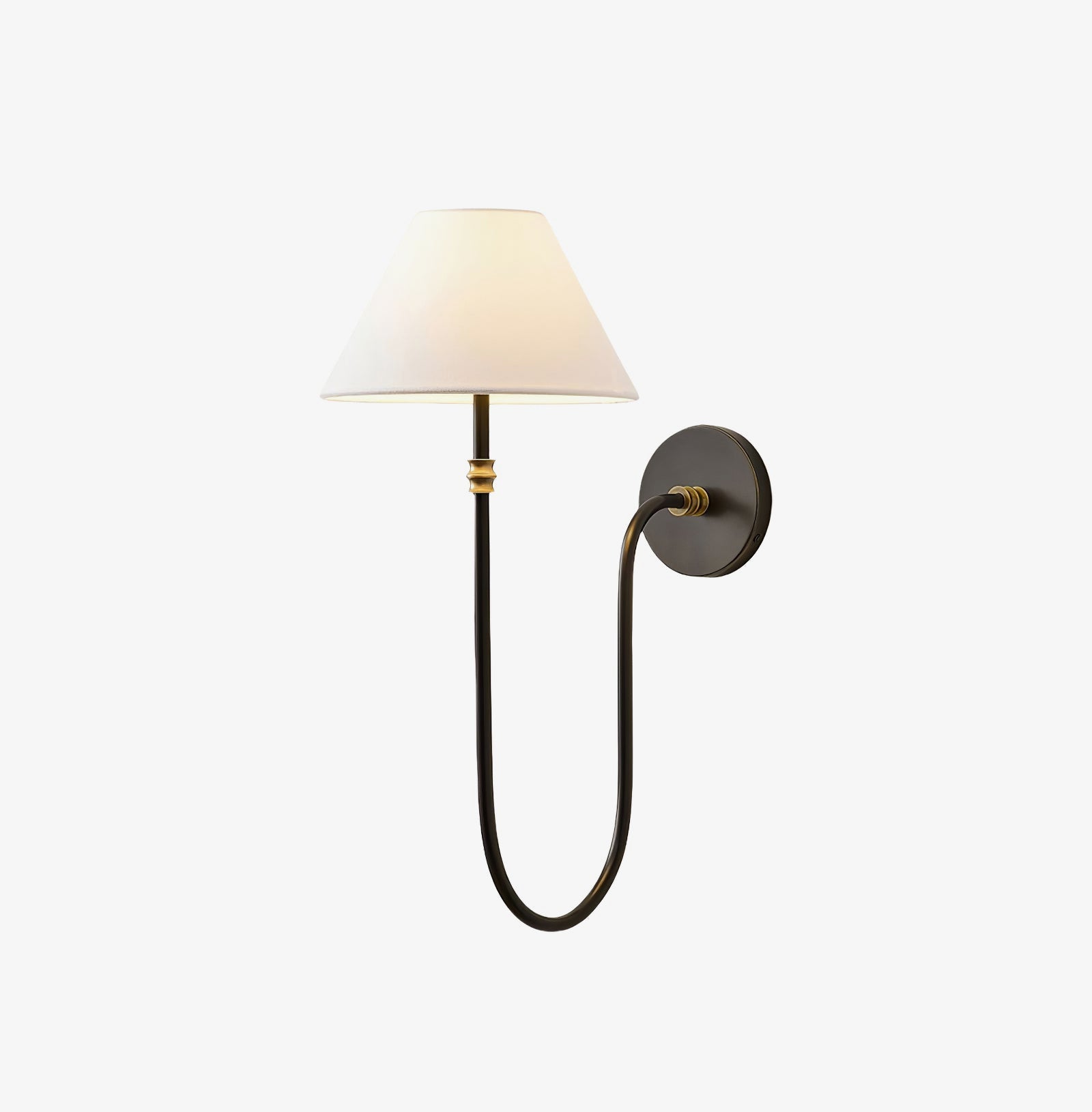 Devenq Vintage Industrial Fabric Wall Light-Neutral Decor