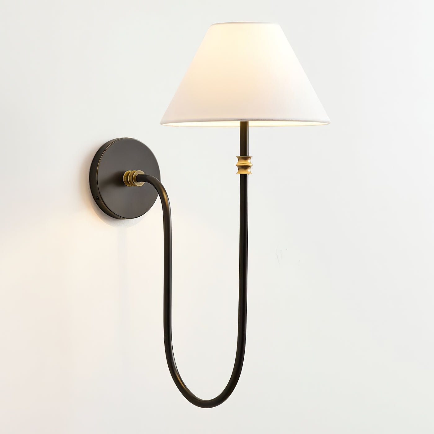 Devenq Vintage Industrial Fabric Wall Light-Neutral Decor