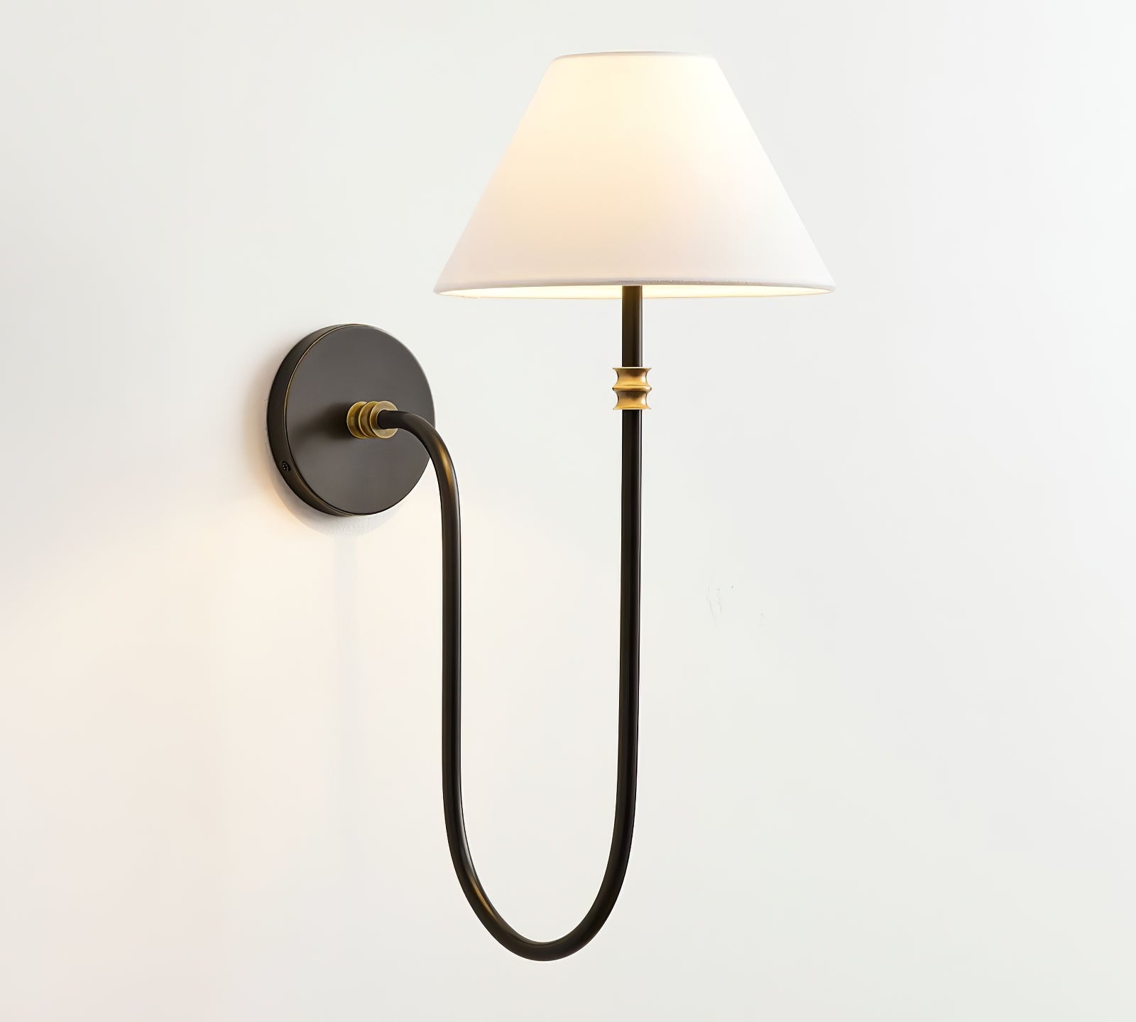 Devenq Vintage Industrial Fabric Wall Light-Neutral Decor