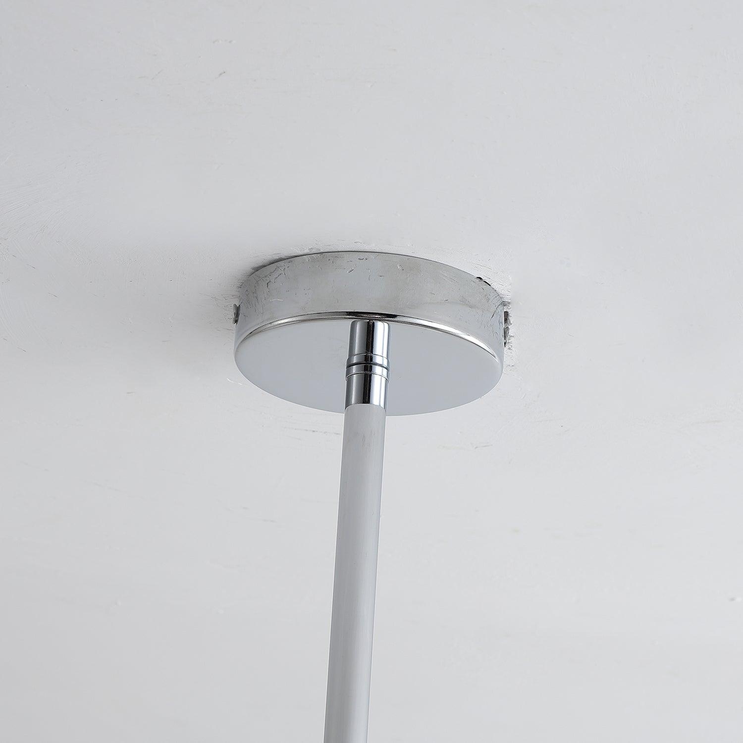 Lustra Chandelier Chrome Walnut Elegant-Neutral Decor