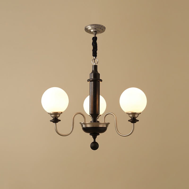 Nyvinia Vintage Brass Glass Chandelier-Neutral Decor