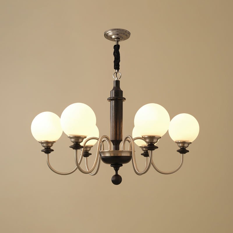 Nyvinia Vintage Brass Glass Chandelier-Neutral Decor