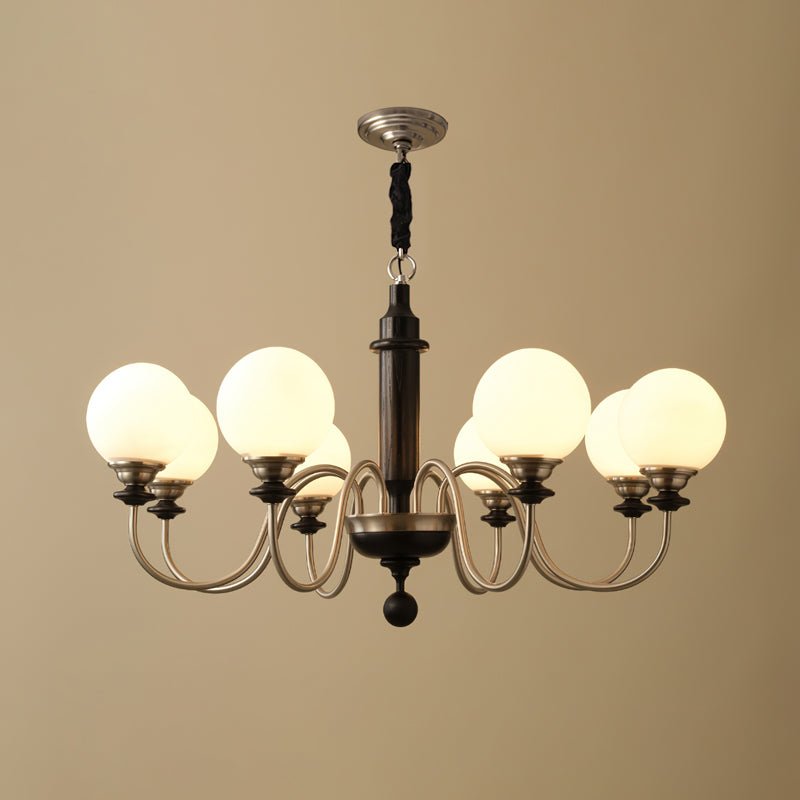 Nyvinia Vintage Brass Glass Chandelier-Neutral Decor