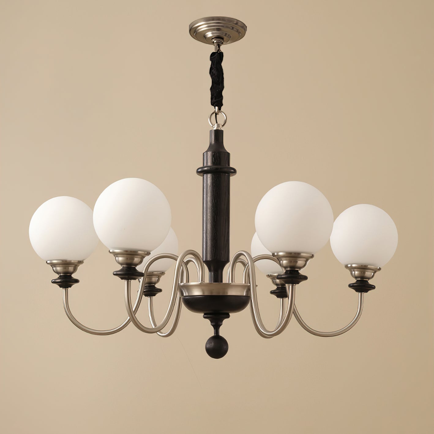Nyvinia Vintage Brass Glass Chandelier-Neutral Decor