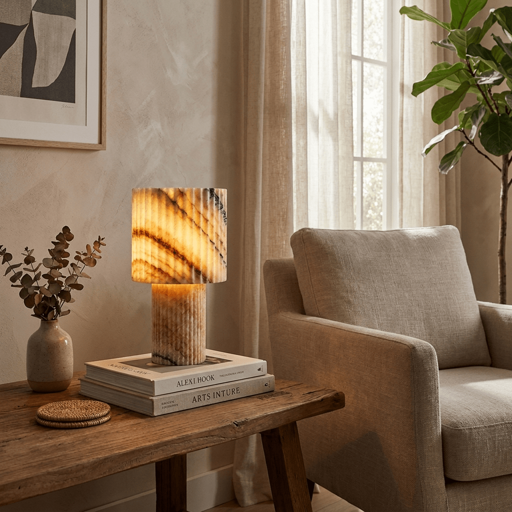 Colonna Onyx Table Lamp-Neutral Decor