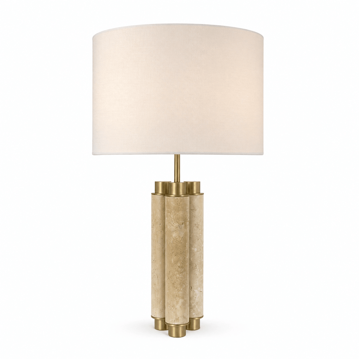Colonnade Travertine Table Lamp-Neutral Decor